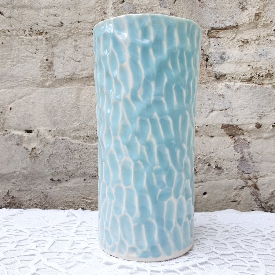 Sky Blue Cylinder Vase