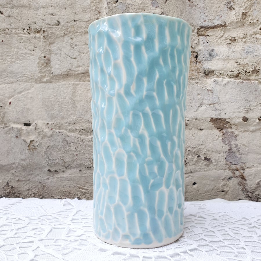 Sky Blue Cylinder Vase - Super Seconds Festival 