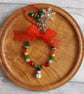 Beaded Ring Christmas Tree Decoration - Snowman