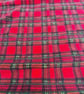 Hand Knitted Christmas Blanket with Red Tartan Fleece Backing - Image 10