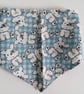 Dog Bandana, extra small, up to 11" neck, dogs, check, neckerchief style - Image 2