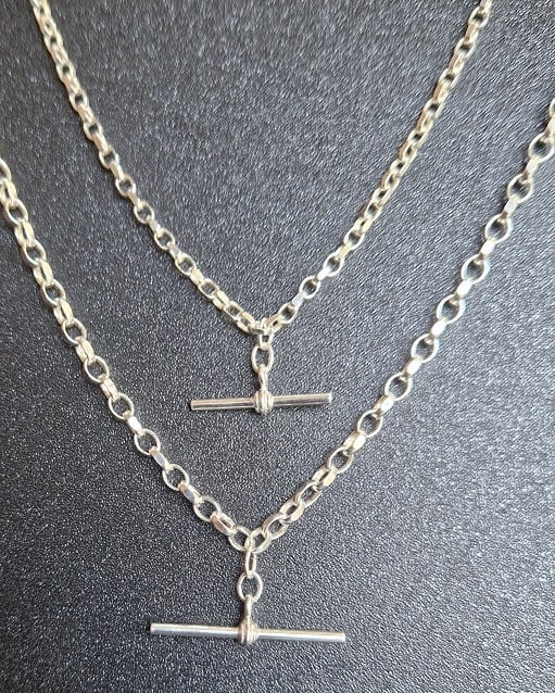 T-bar Sterling Silver Necklace: handmade, recycled, contemporary, elegant