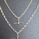 Recycled sterling silver T-bar necklaces 