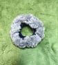 Navy with Grey Fur Trim Extra Small Scrunchies Hair Ties