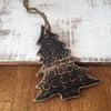 One-off, Ceramic tree hanger decoration, garden ornament, gift idea, handmade