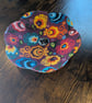 Handmade Folk Textile Bowl – Water-Resistant White Fabric Trinket Dish - Image 1