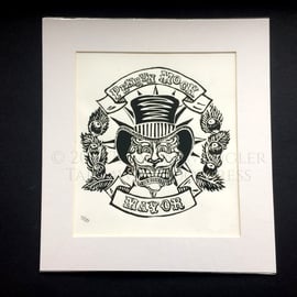 Penryn Mock Mayor - Mock Mayor of Mylor - Limited Edition Linoprint