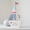 Personalised Sailing Boat for a Newborn - Nautical Nursey Decor