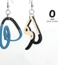 Mismatched Scribble Earrings - Handmade Wooden Jewellery Gift for Artist