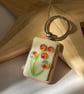 Floral twist glass Keyring  - Image 3