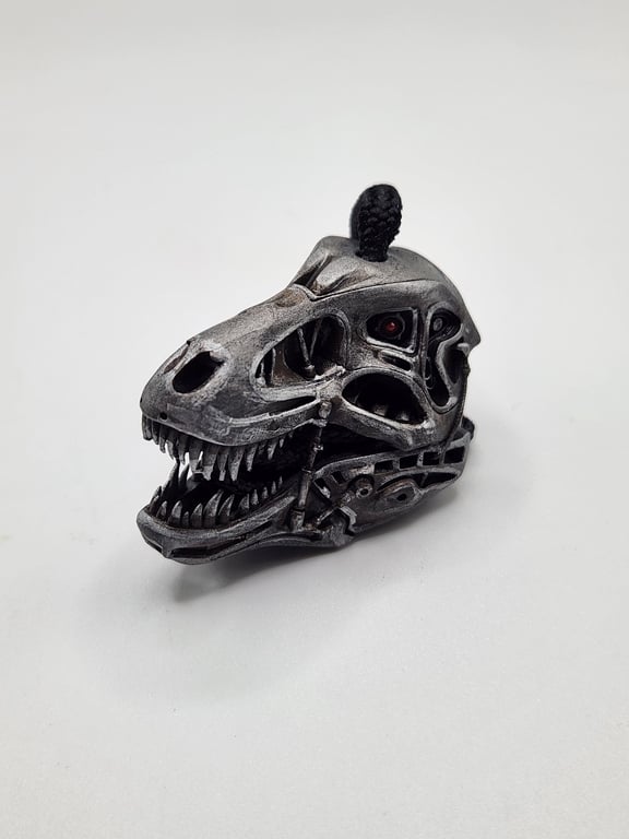 Mecha Rex Rear View Mirror Charm 3D Printed Hand-Painted Car Accessory