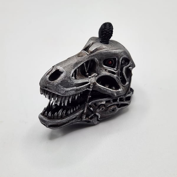 Mecha Rex Rear View Mirror Charm 3D Printed Hand-Painted Car Accessory