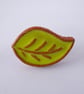 Ceramic leaf pin badge - Image 2
