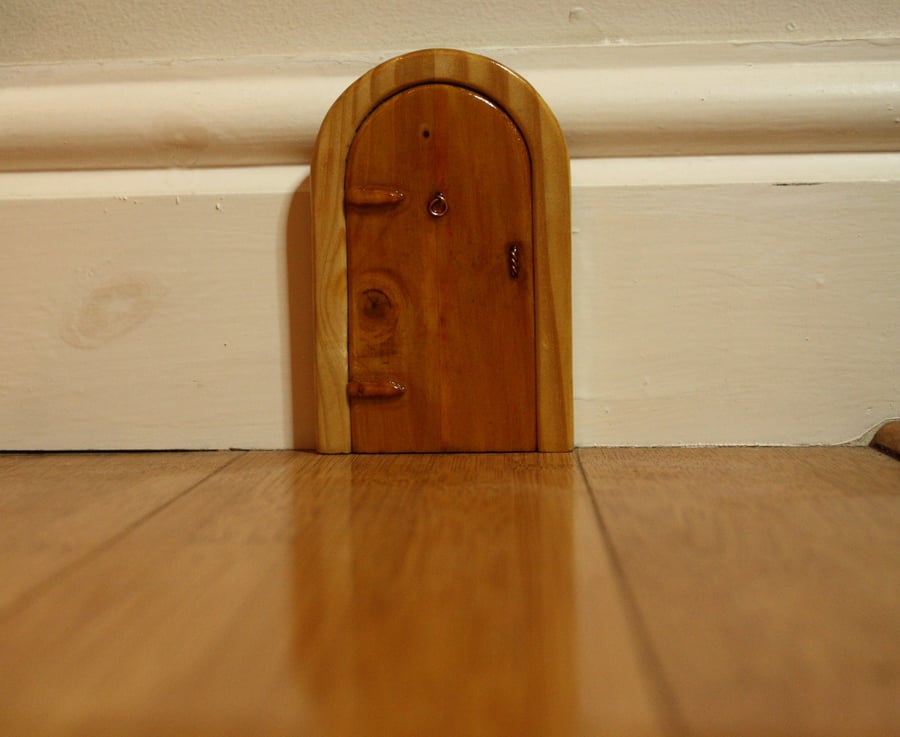 Miniature Freestanding Wooden Elf Door