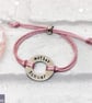 MOTHER RUNNER Hand Stamped Pewter Bracelet - Image 3