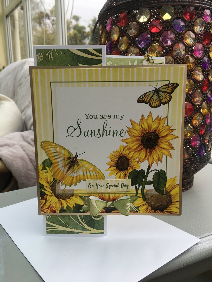 You are my sunshine sunflower card