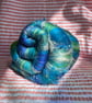 Wool Art Batt - "Green Moray Swims Away" - Image 4