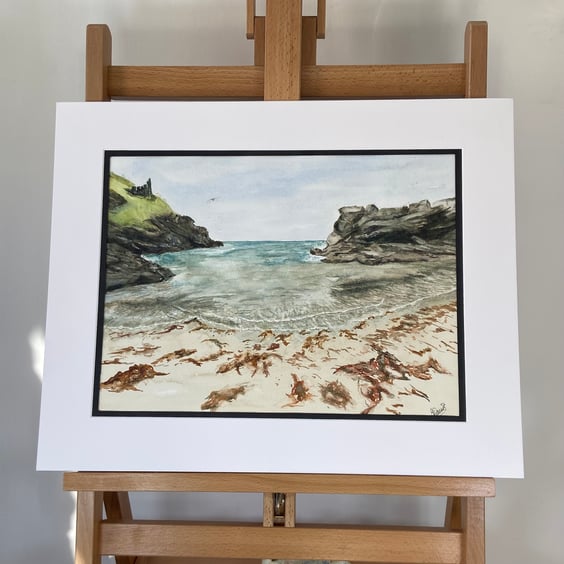 Tintagel Beach - Original Watercolour Painting