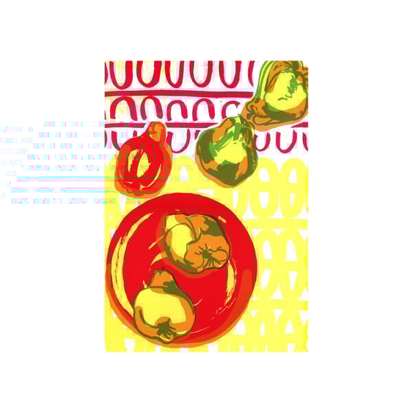 Tumbling Quince - Screenprint, Limited Edition