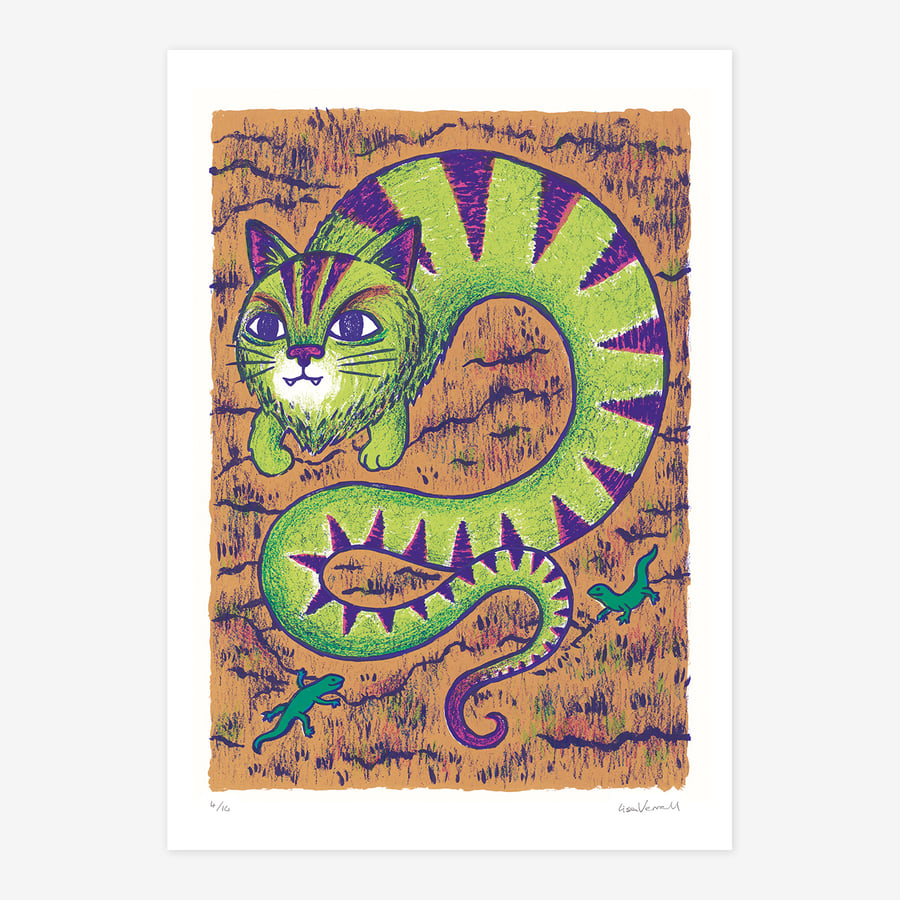 Tatzelwurm, 5-colour screen print