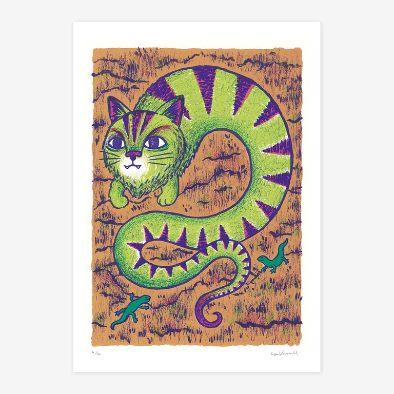 Tatzelwurm, 5-colour screen print