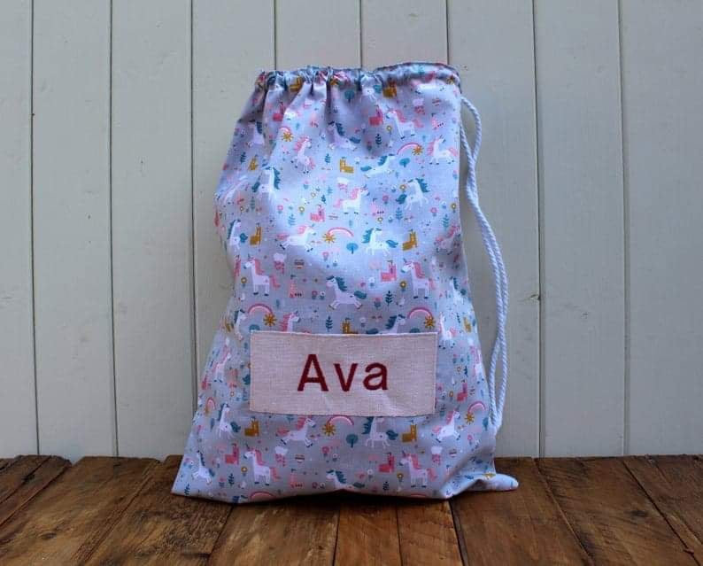 Grey Unicorn & Pink Spot Kit Bag