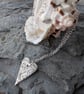 Handmade Fine Silver Heart Pendant - Wild Ocean Design - Image 3