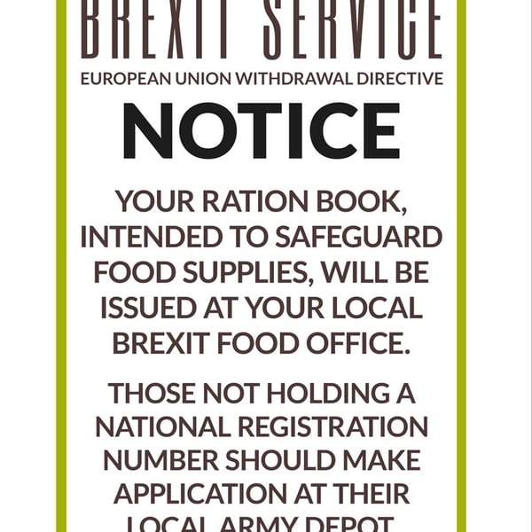 Spoof Brexit Withdrawal Notice Greeting Card