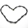 Black Crystal and Dark Gemstone Necklace - UK Free Post