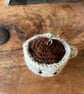 Tommy the Teacup Crochet Keyring – Cute Expression  - Image 3