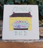 "Flower Bed" embroidered picture. - Image 2