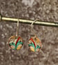 Patterned enamelled copper earrings - Image 5