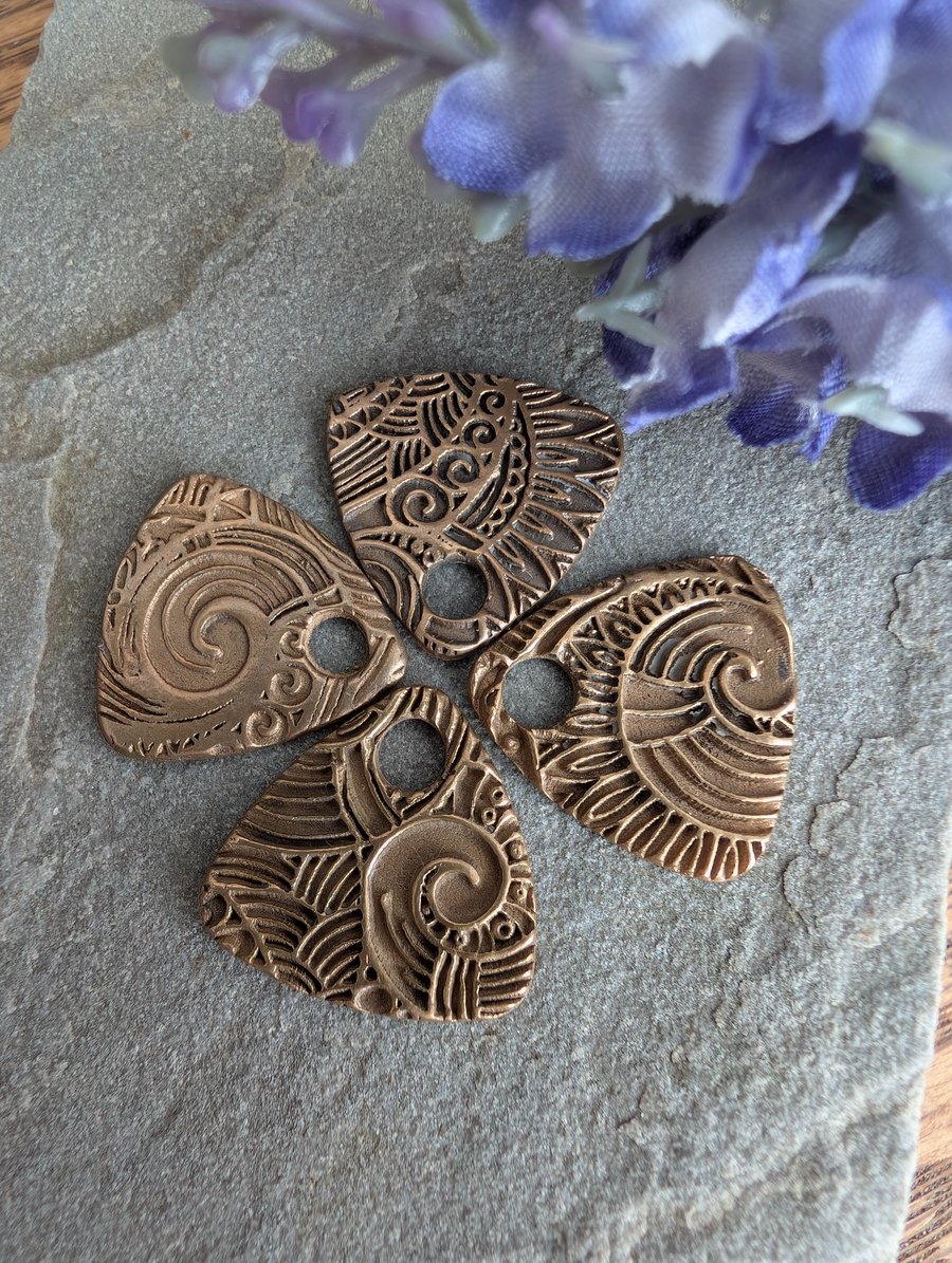 Artisan Made Bronze Charms (4)