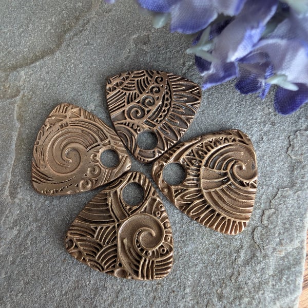 Artisan Made Bronze Charms (4)