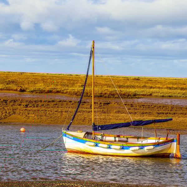 Coastal Photography Greetings Card - Burnham Overy Staithe - Blank Card