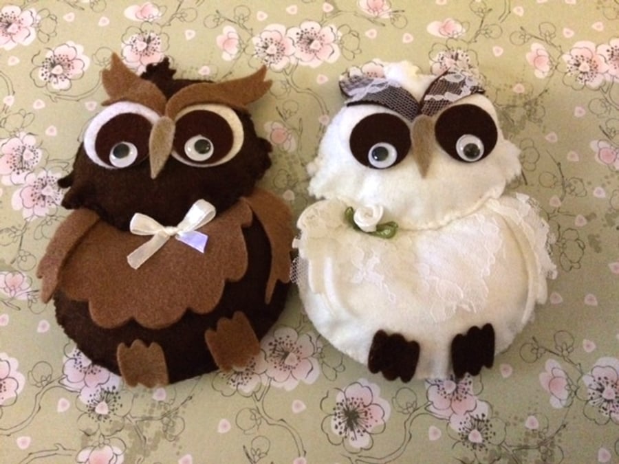 Wedding Felt Owls