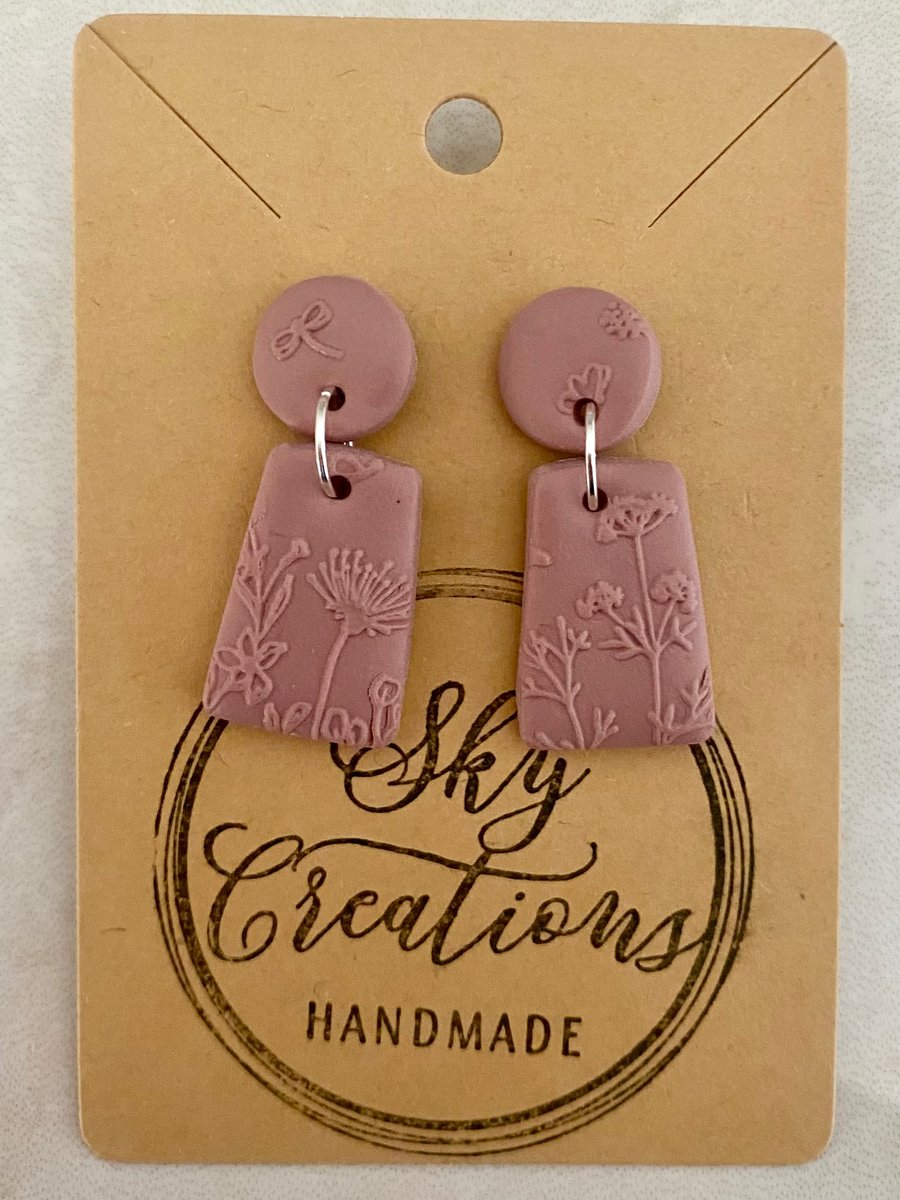 Ref: 2504 Handmade polymer clay earrings (includes FREE UK postage)