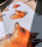 Hand Finished Watercolour Signed Art Print - Flossie Fox - Image 1