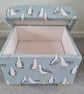 Storage Footstool Fryetts Bees Natural Fabric Pouffe Footstall Bumble Honey  - Image 10