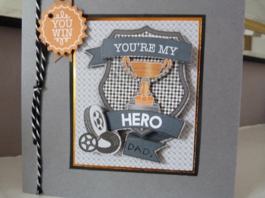 You're My Hero Male Card