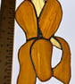 Stained glass iris - deep golden petals - Image 4