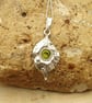 Peridot Leaf Pendant Necklace. August birthstone jewellery - Image 3