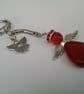 SALE Guardian Angel Keyring In Red - Image 2
