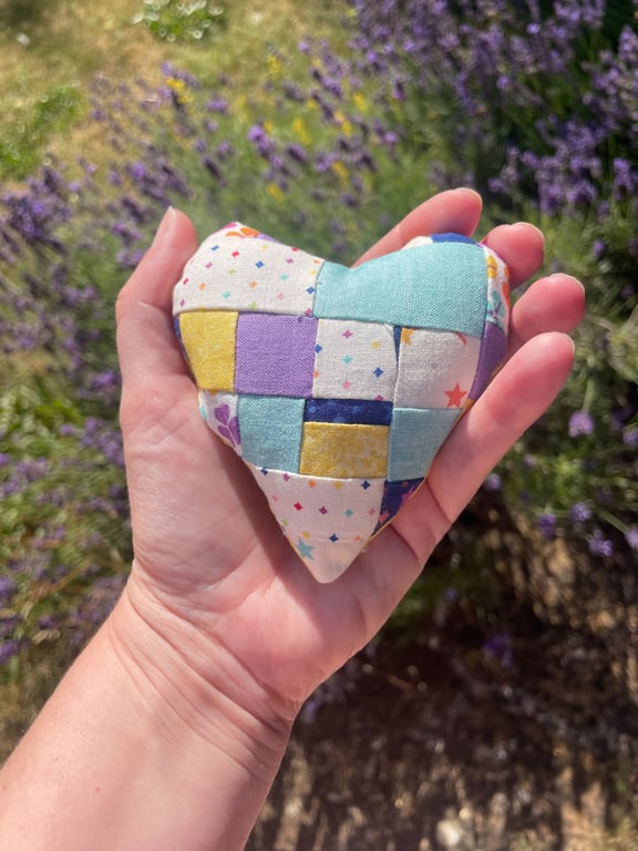 Patchwork pocket heart