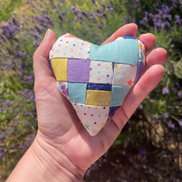 Patchwork pocket heart