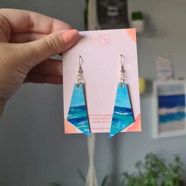 Hand Painted Hook Earrings