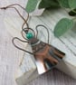 Angel Hanging Decoration. Copper with Turquoise Gemstone - Image 1