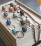 Rainbow lava bead necklace, Copper jewellery, Long multicoloured necklace - Image 5