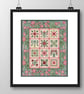 132 - Cross Stitch Pattern Patchwork Quilt Block Applique Flowers Shabby Chic - Image 4