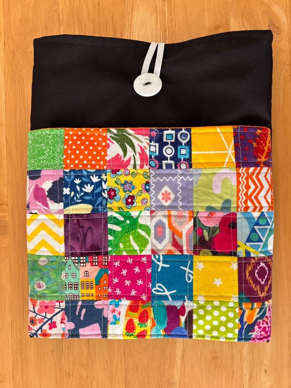 Patchwork squares bright iPad, book case